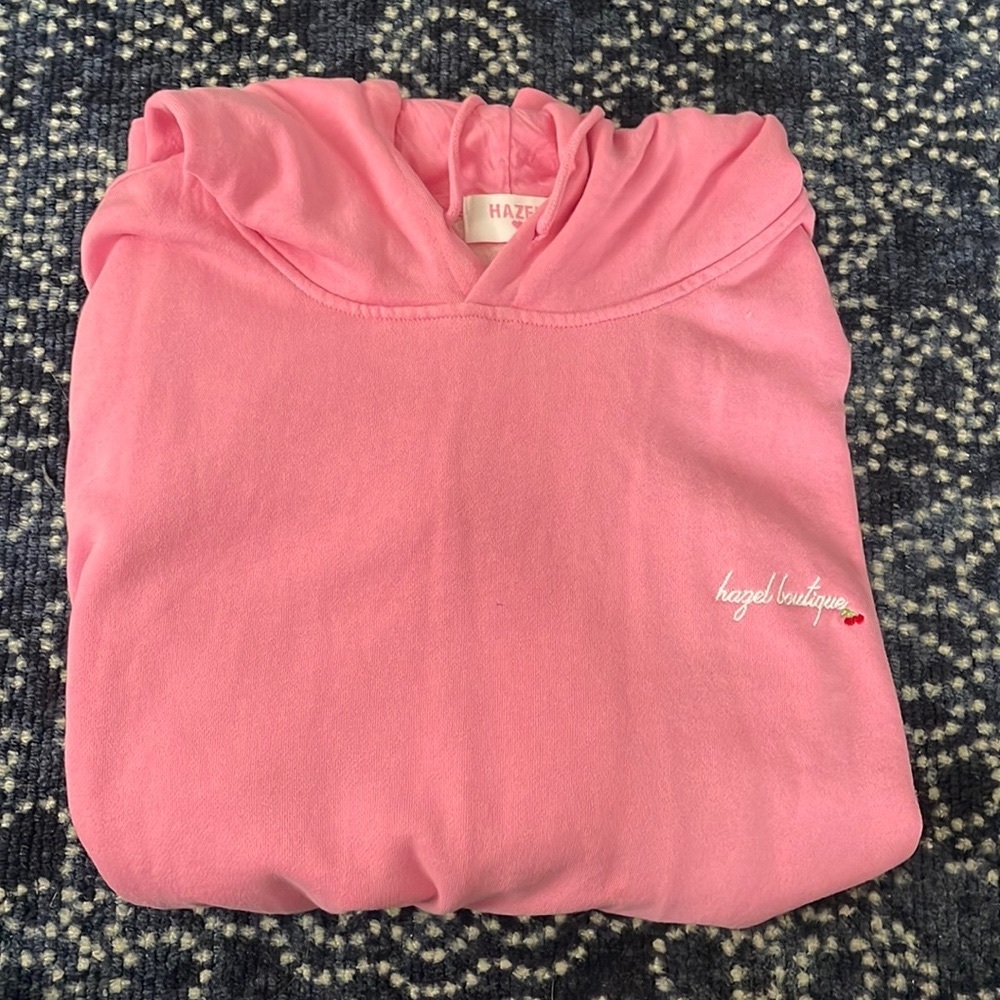 pink Hazel Boutique hooded sweatshirt